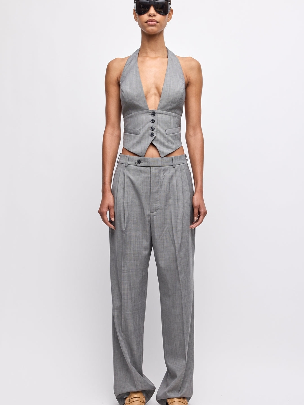 Ronny Kobo Pant, Vest & Blazer - Light Charcoal